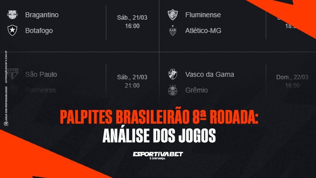 Palpites Brasileirão 8ª Rodada: Análise dos Jogos